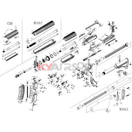 WE M16A3 V3 Complete back stock